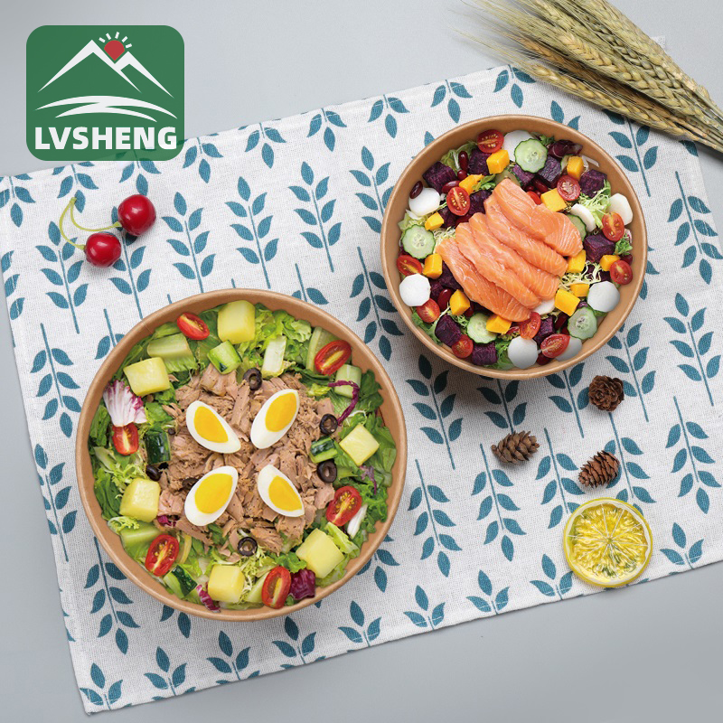 Xwaringeh eko-dostane Tasa Kaxezê ya Biodegradable Compostable Kraft ji Kargeha Lvsheng
