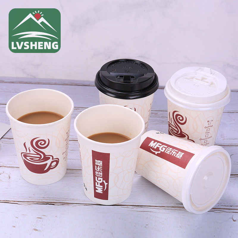 Kulîlkên Kaxezê Bi Lid 12 Oz Ji Bo Qehweyê